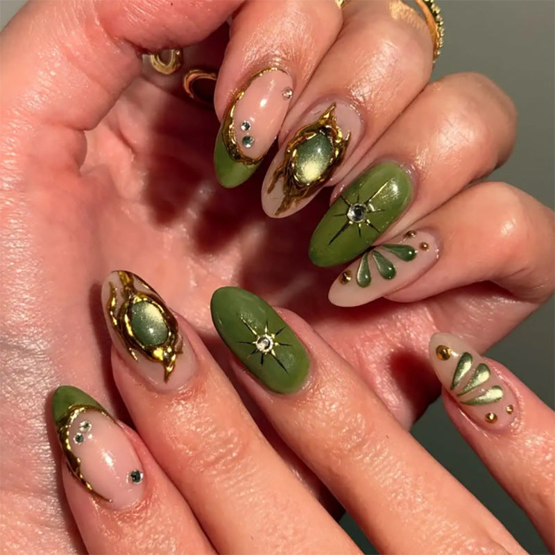 Handmade 3D Textured Bohemian Press-on Nails