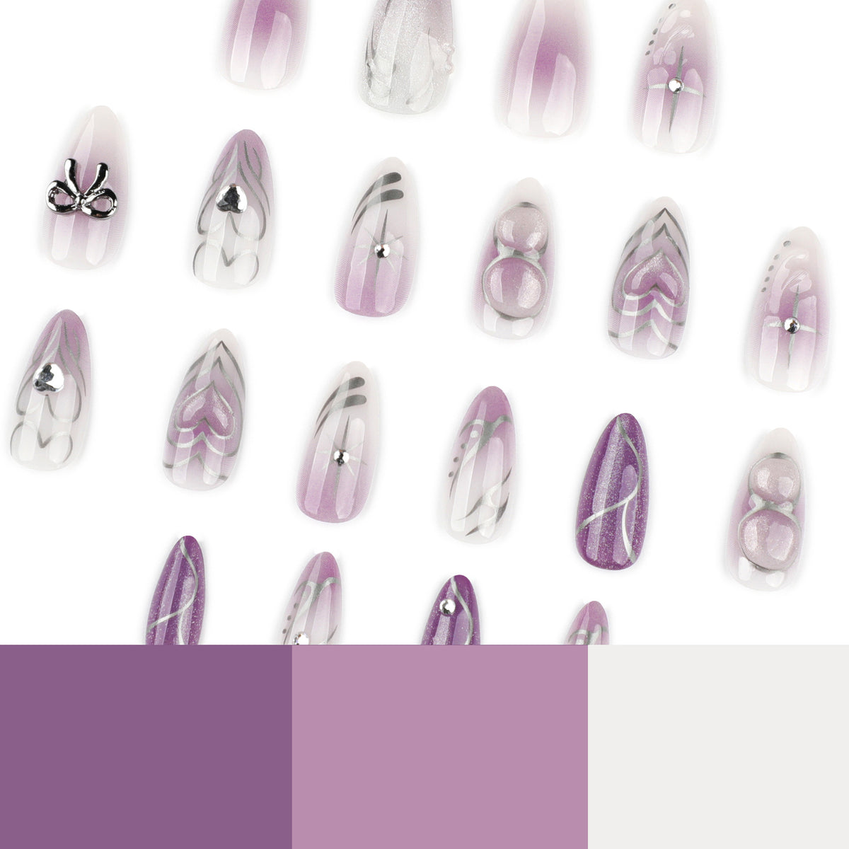 Y2K Purple Aura Gradient Press-on Nails