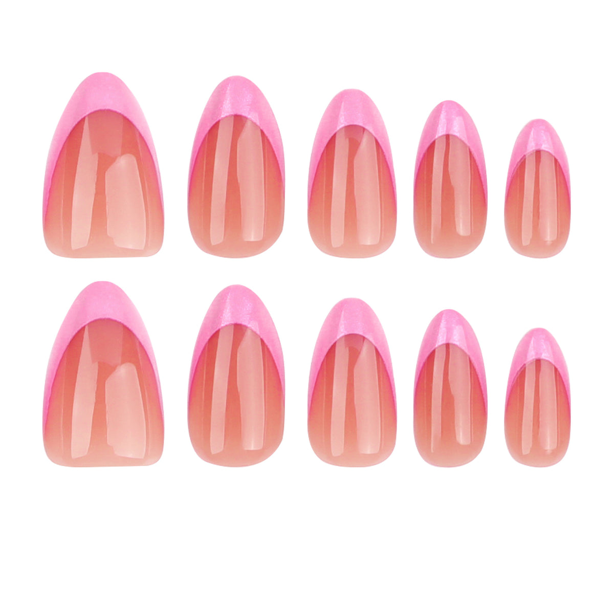 High-End French Pink Press On Nails