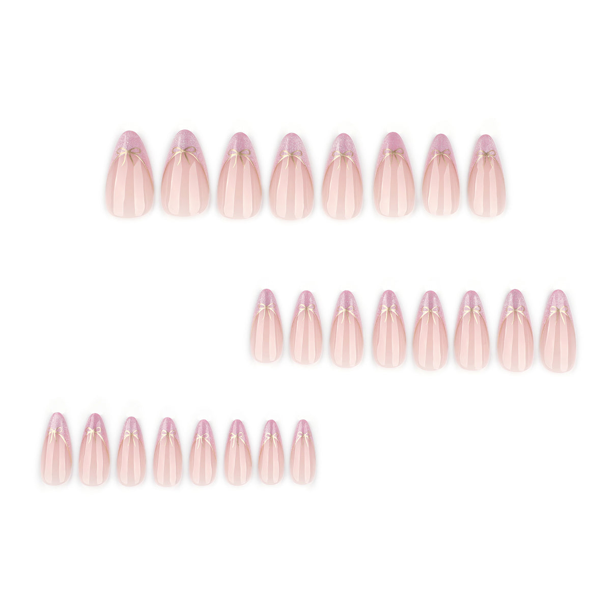 Pink Cat Eye with Glitter Gold Bow