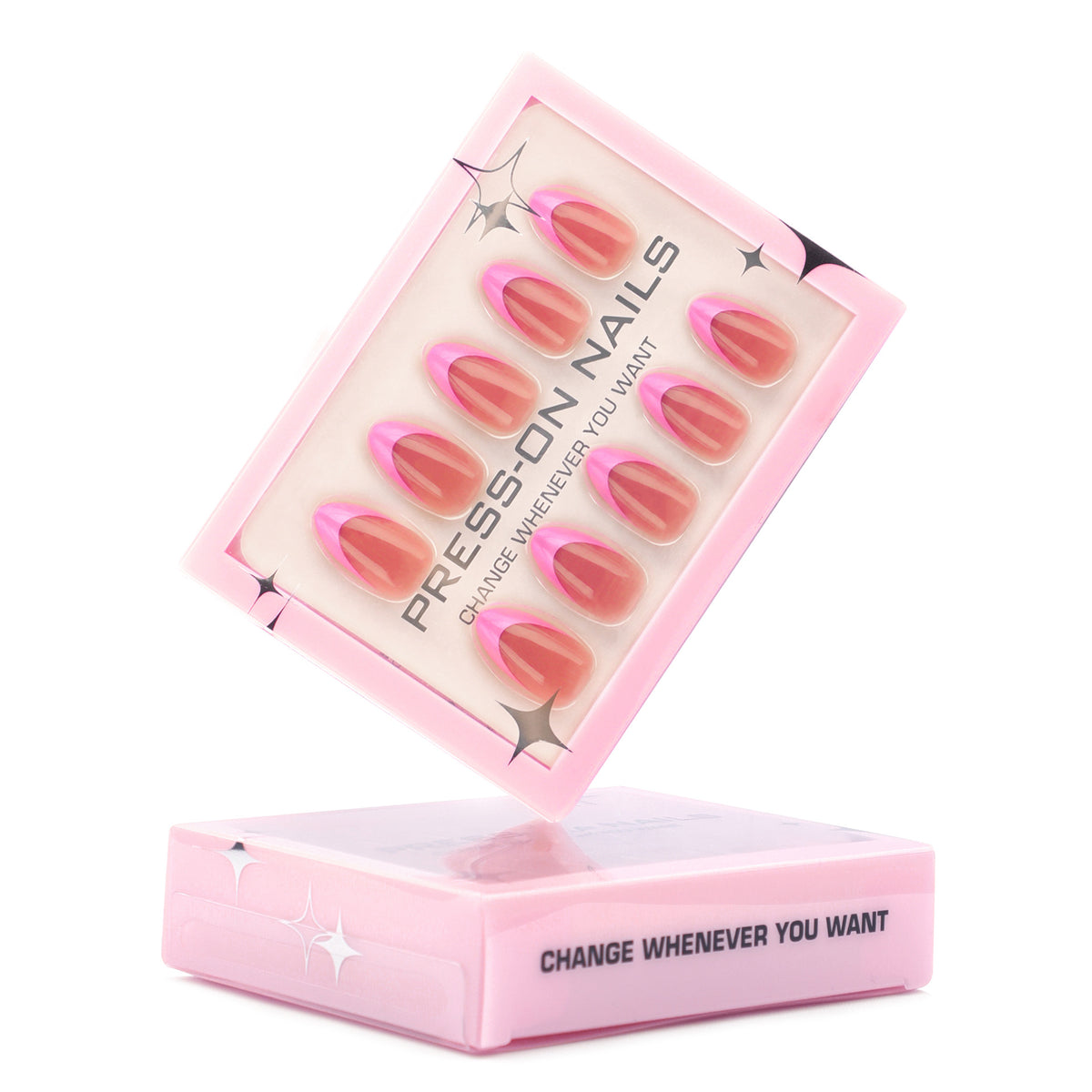 High-End French Pink Press On Nails