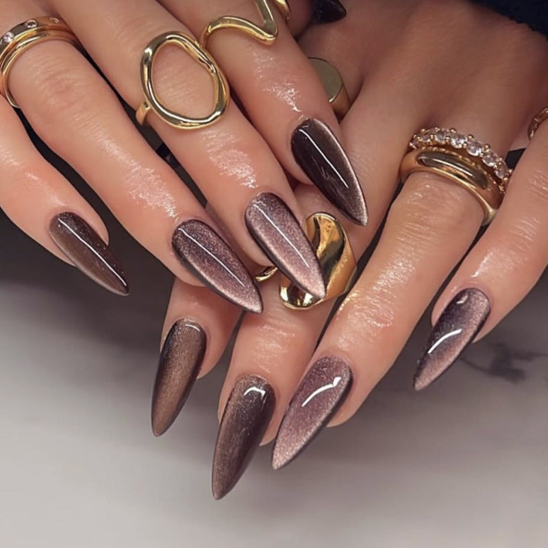 Glitter Brown Cat Eye