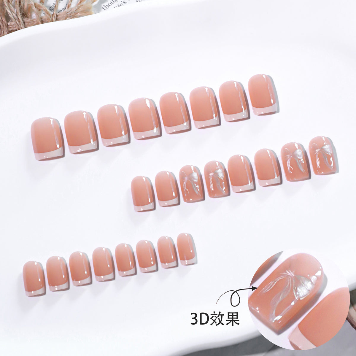 French Pale Yellow Gold Bowknot Square – Veloura Nails