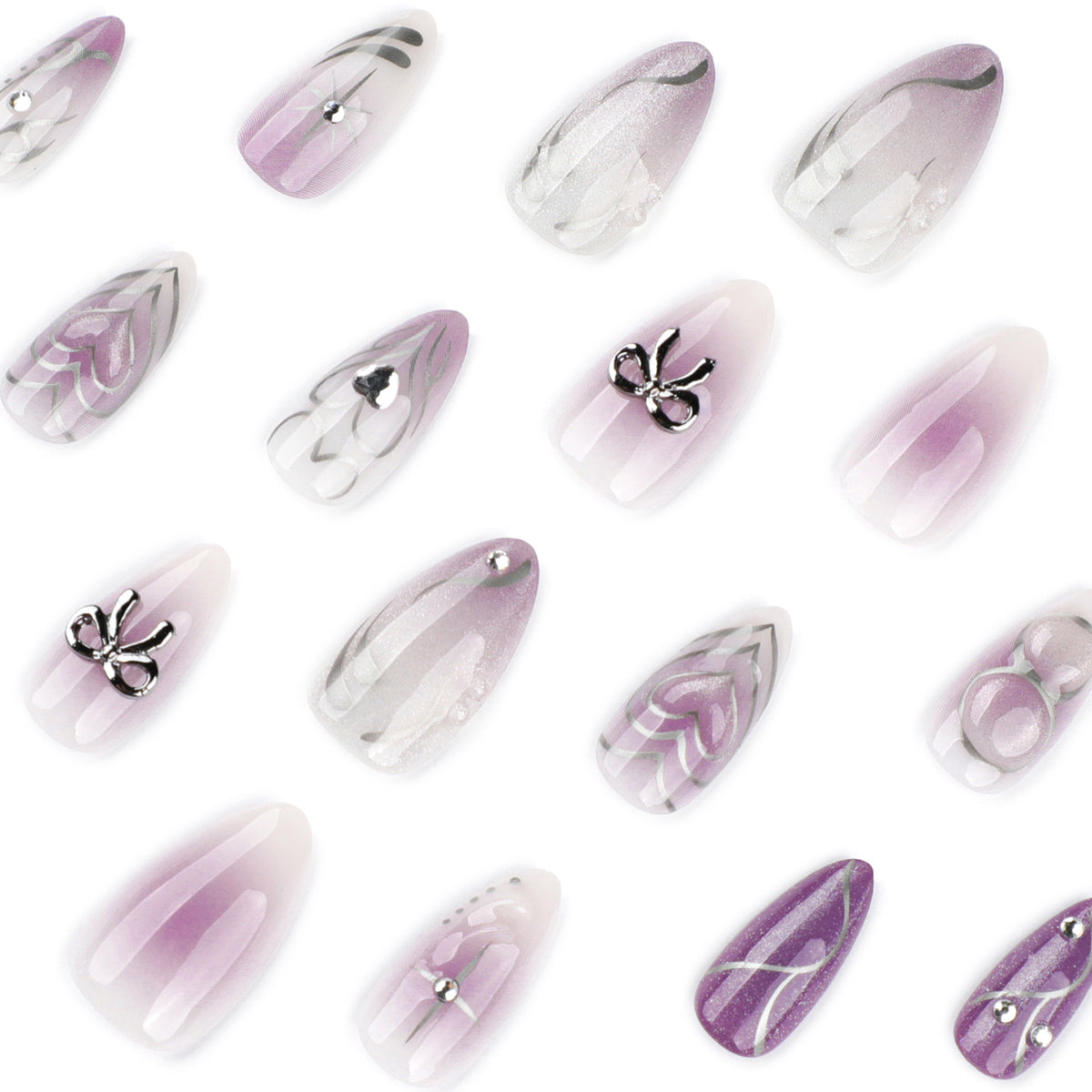 Y2K Purple Aura Gradient Press-on Nails