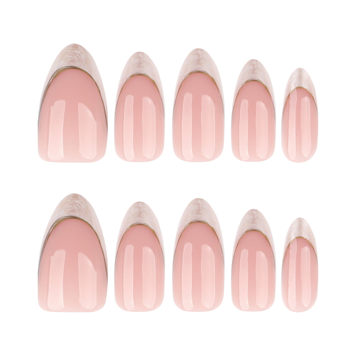 French White Ombr  Press On Nails