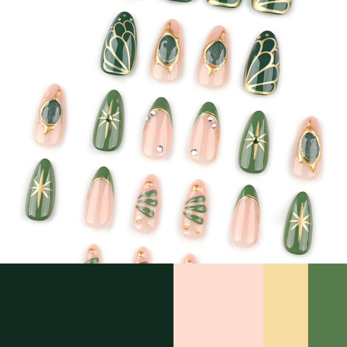 Handmade 3D Textured Bohemian Press-on Nails