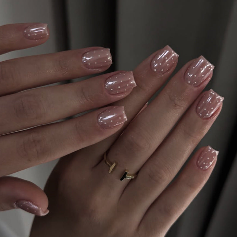 Coated Dazzling Minimalist Nail Art