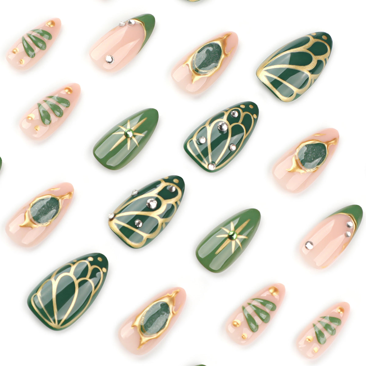 Handmade 3D Textured Bohemian Press-on Nails