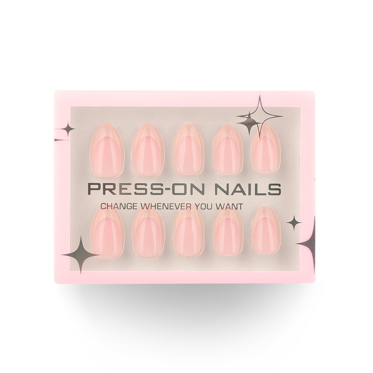 Pink French Press-On Nails