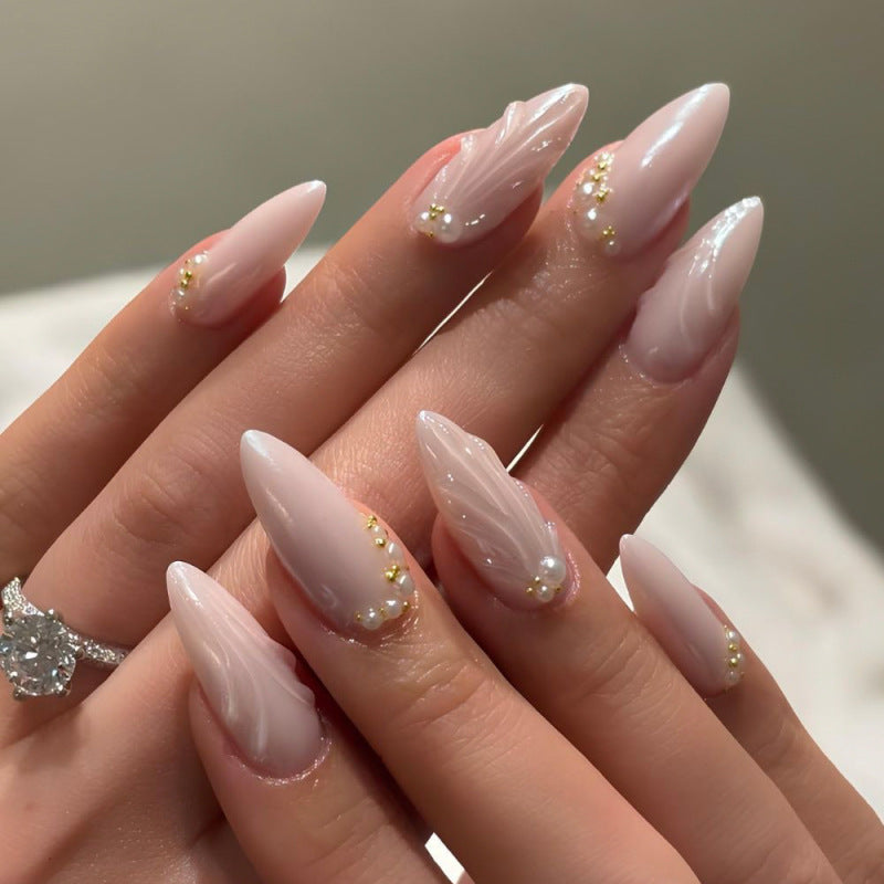 Ocean Shell Teardrop Pearl Nail Art