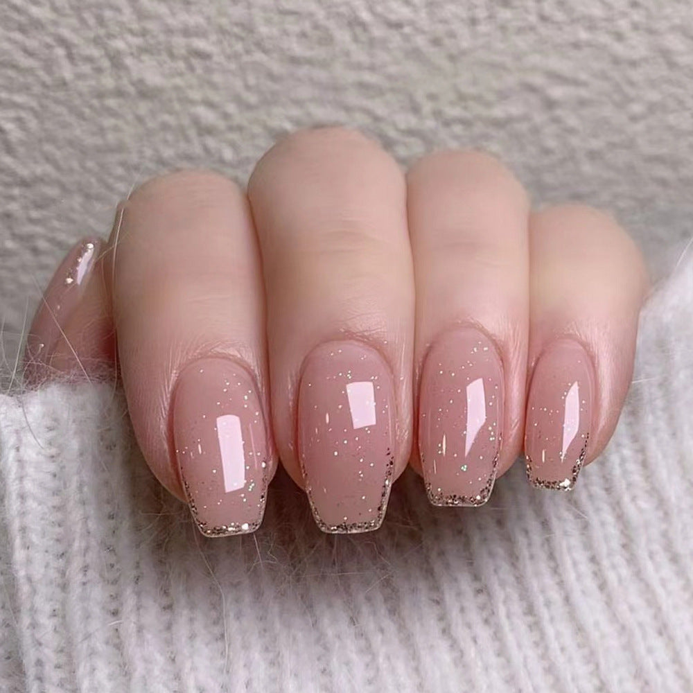 Ballet Nude Pink French Glitter