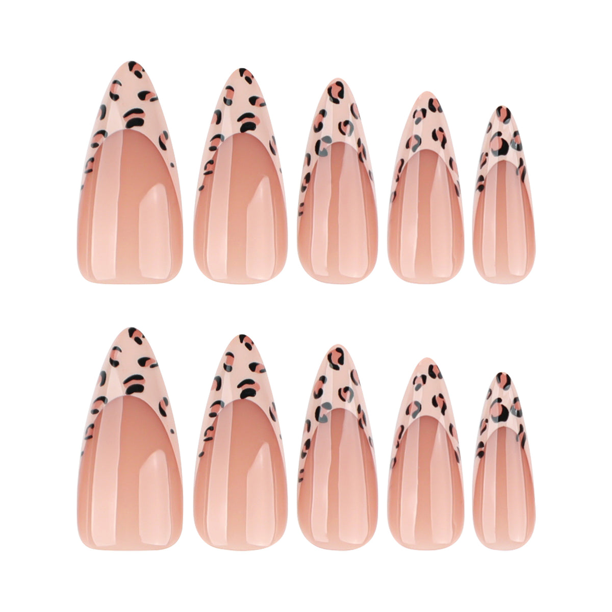French Leopard Print Press On Nails