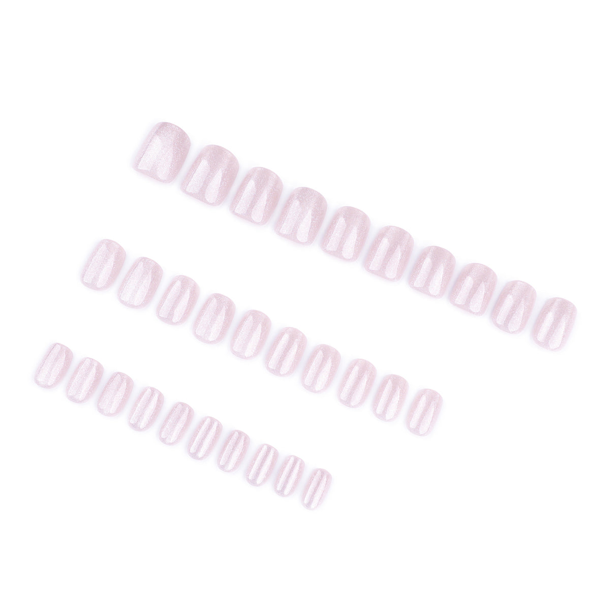 Handmade Nude Blush Cat Eye Press-on Nails