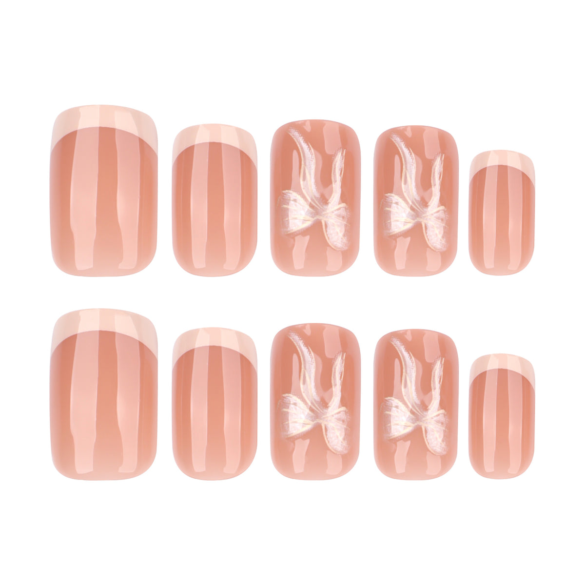 French Pale Yellow Gold Bowknot Square – Veloura Nails