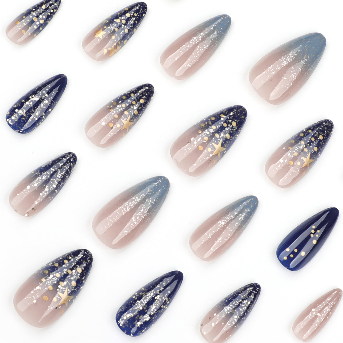 Edgy Galaxy Starry Sky Press-on Nails