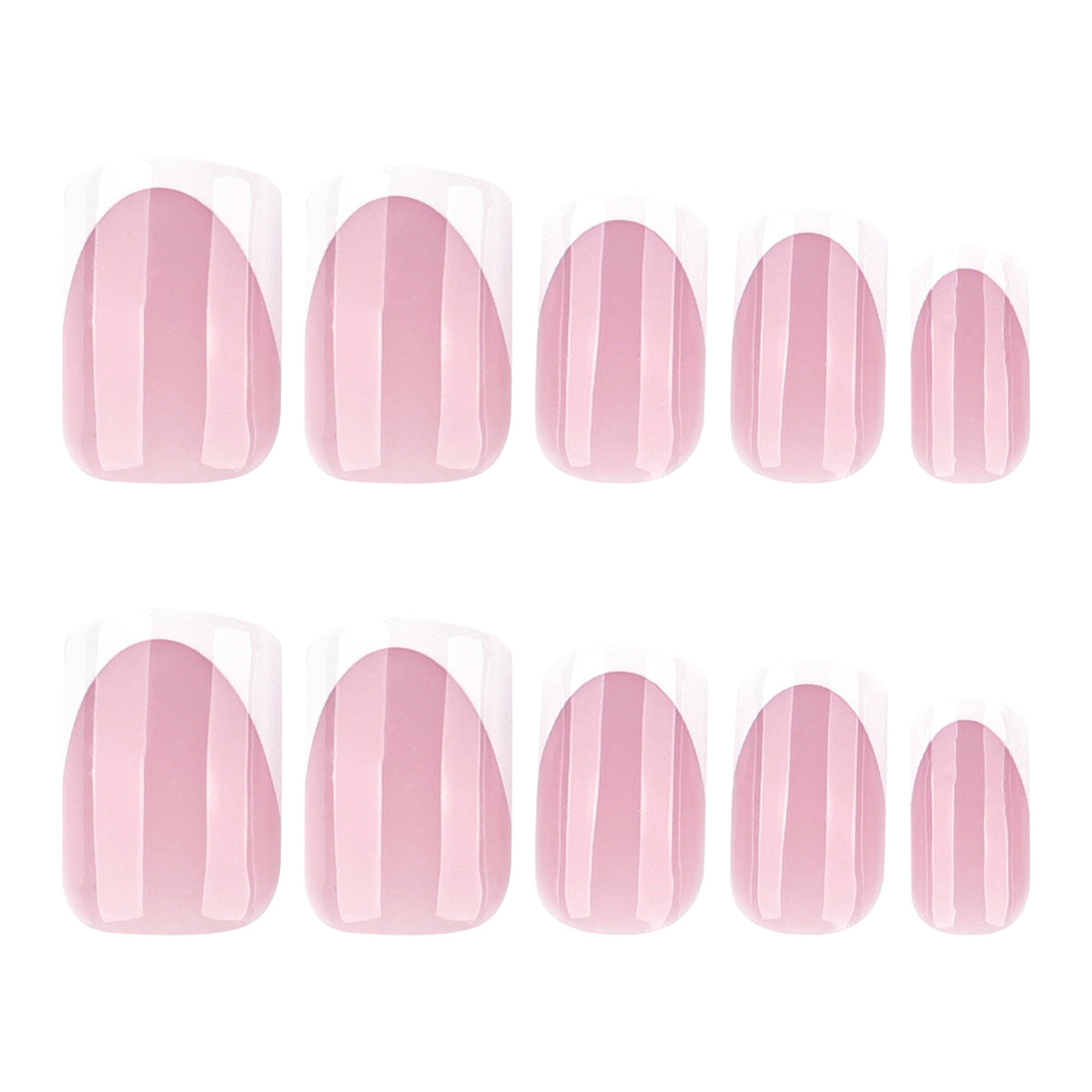 Classic French White Tip Short Square Nail Art