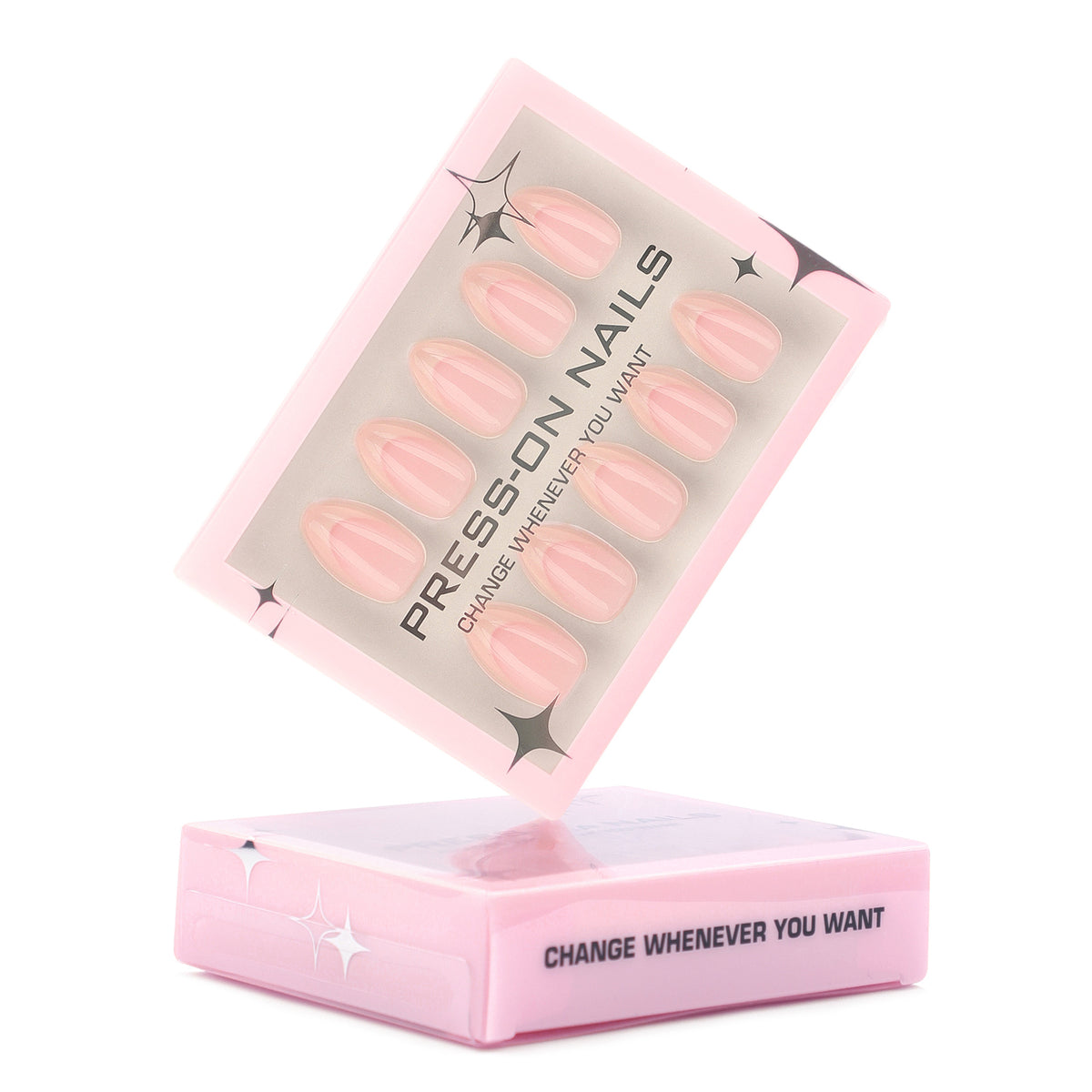 Pink French Press-On Nails