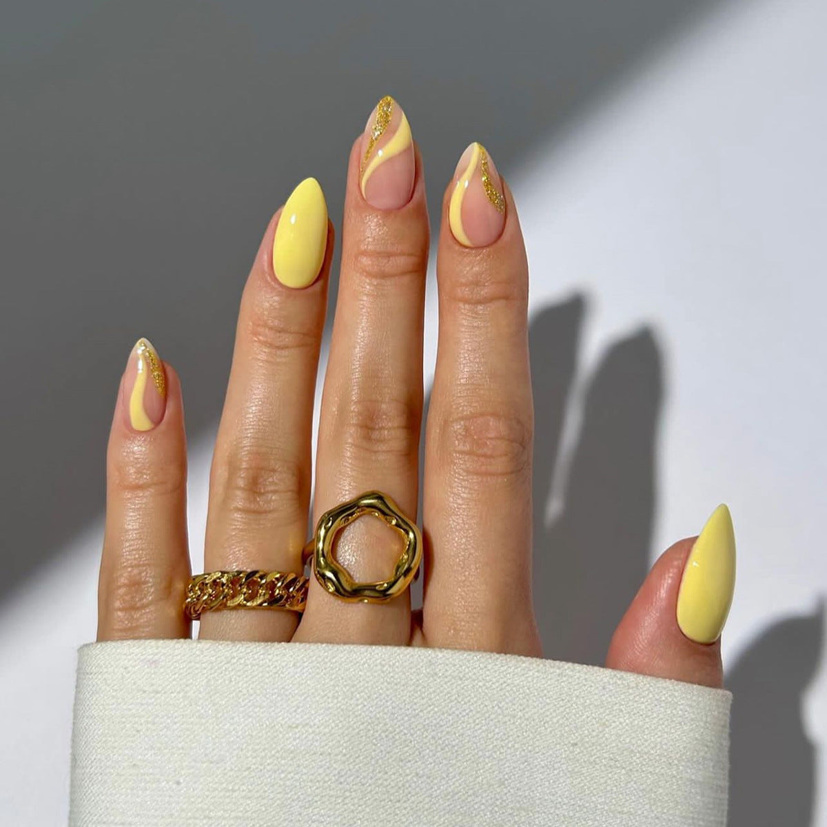 Solid Color French Press-On Nails
