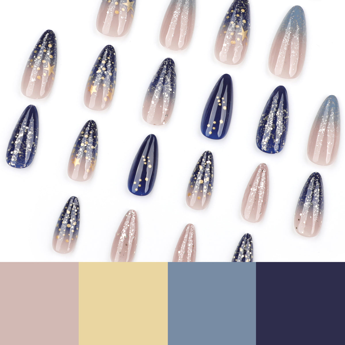 Edgy Galaxy Starry Sky Press-on Nails