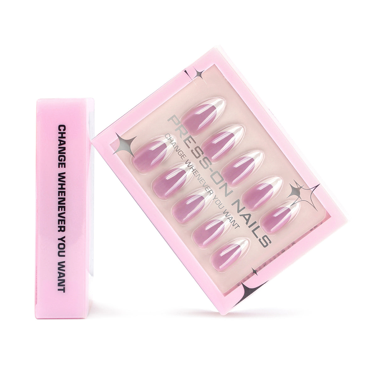 French Chrome Press-On Nails