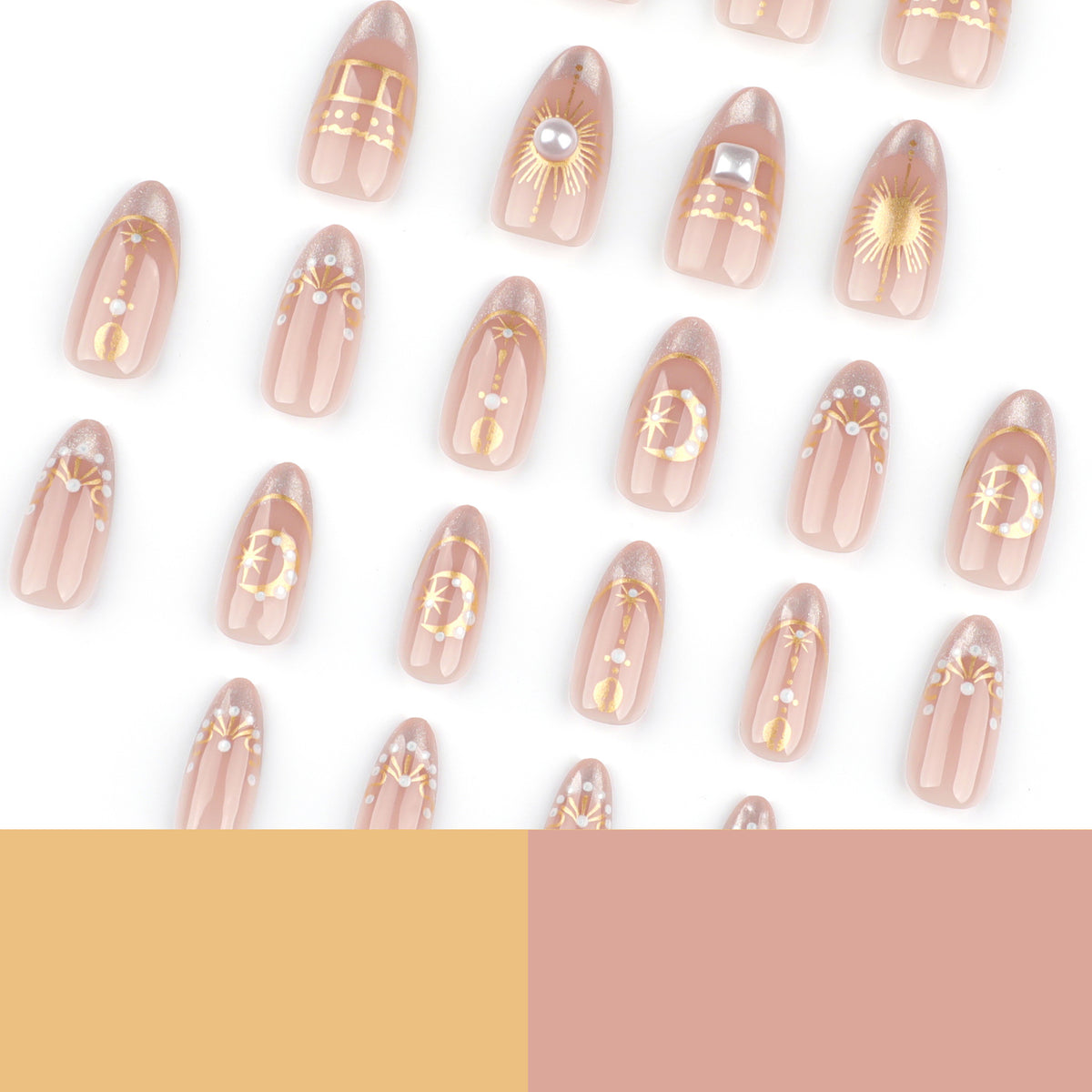 Celestial French Starburst Nails