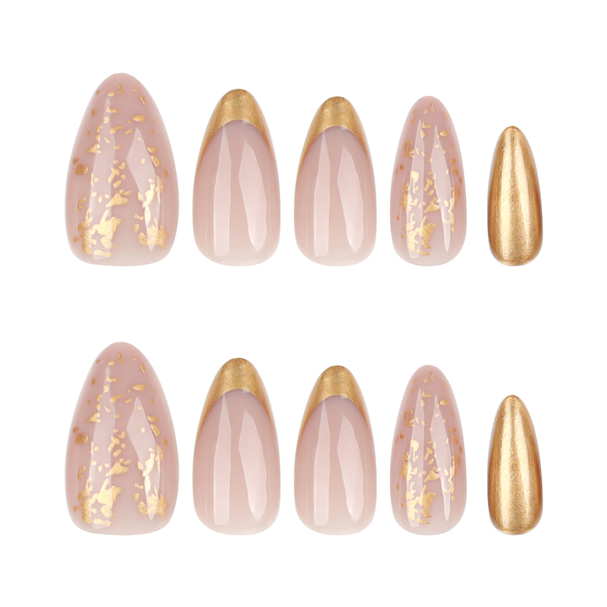 Ultra-Sparkle Diamond Glitter Pearlescent Press-on Nails
