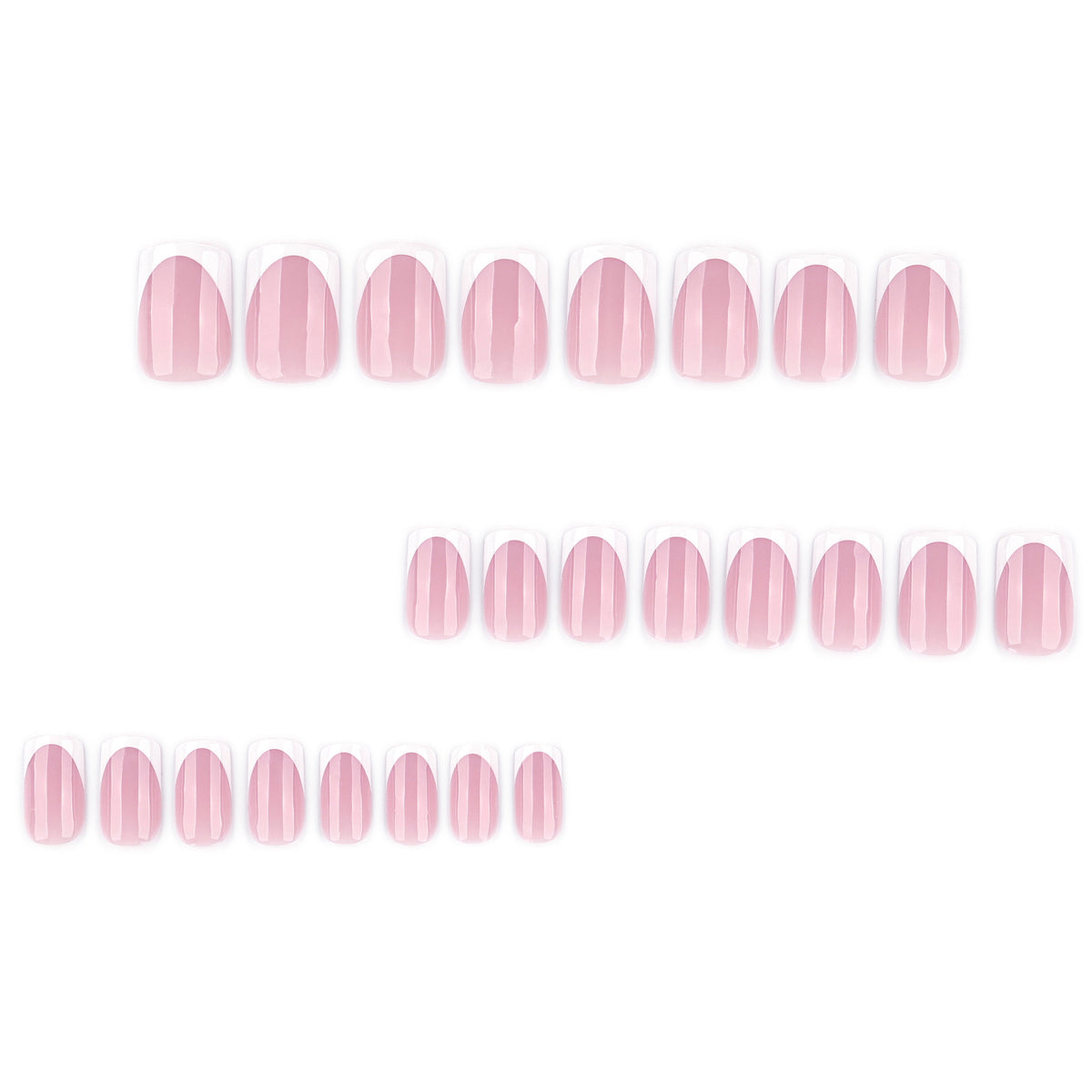 Classic French White Tip Short Square Nail Art