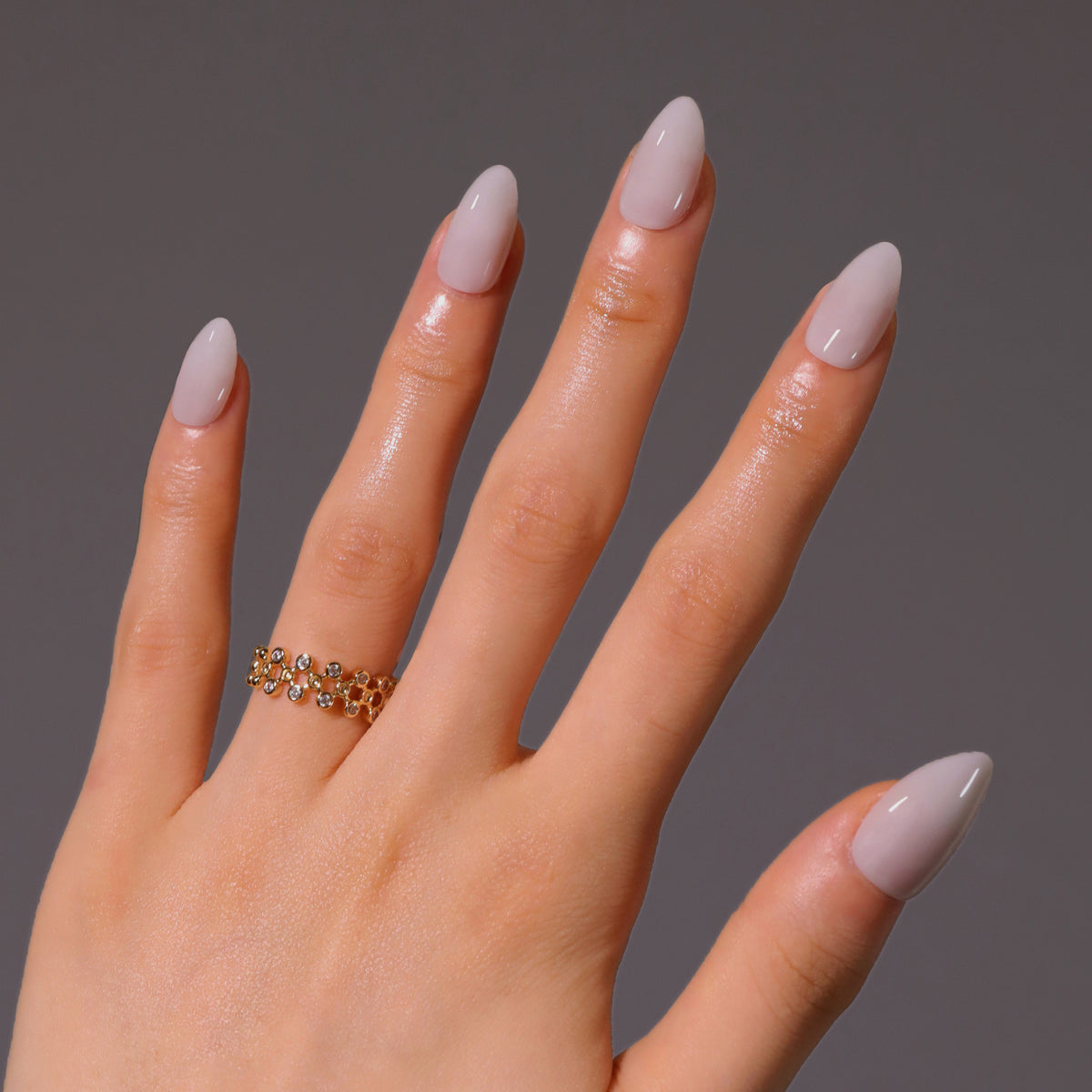Minimalist Light Gray Press-On Nails