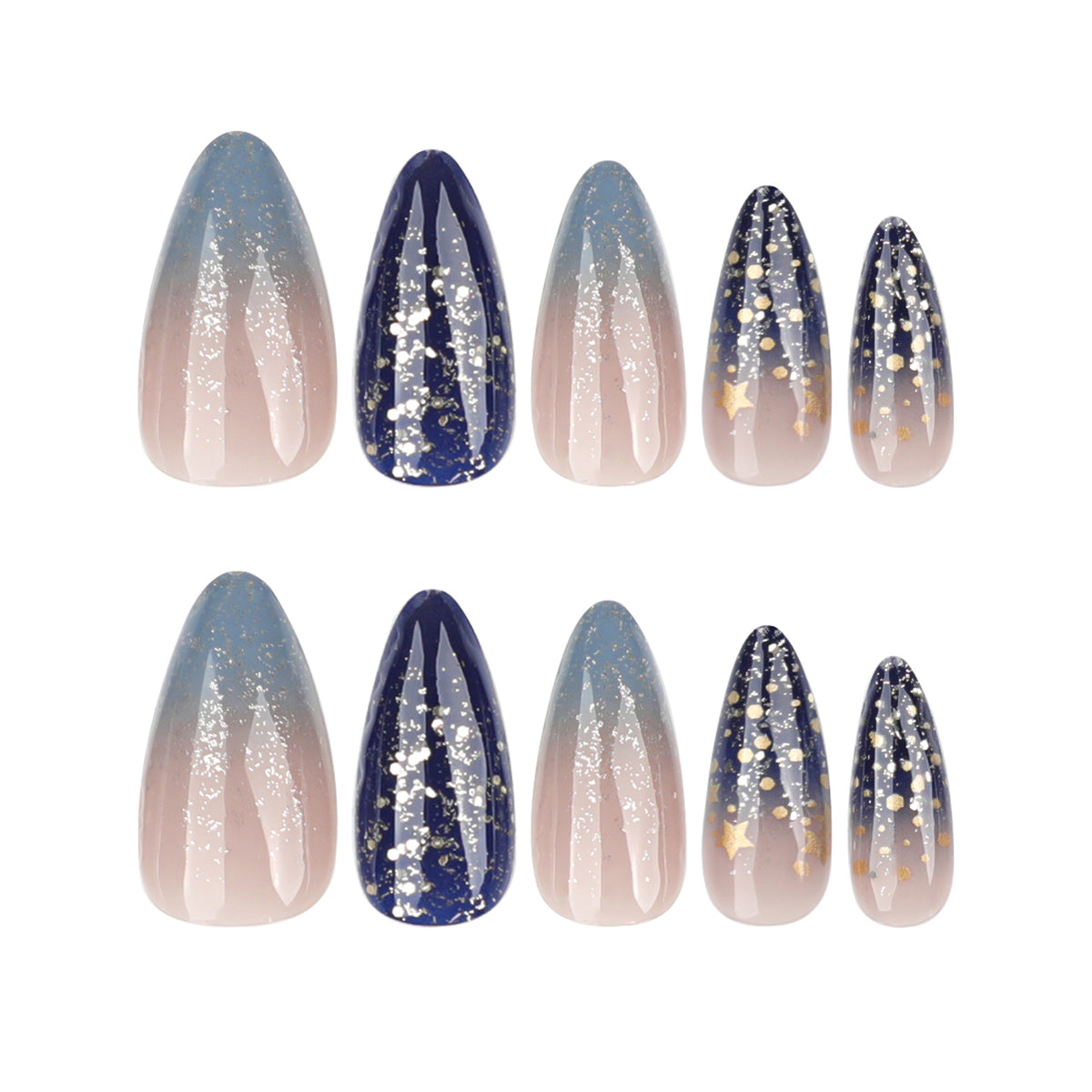 Edgy Galaxy Starry Sky Press-on Nails