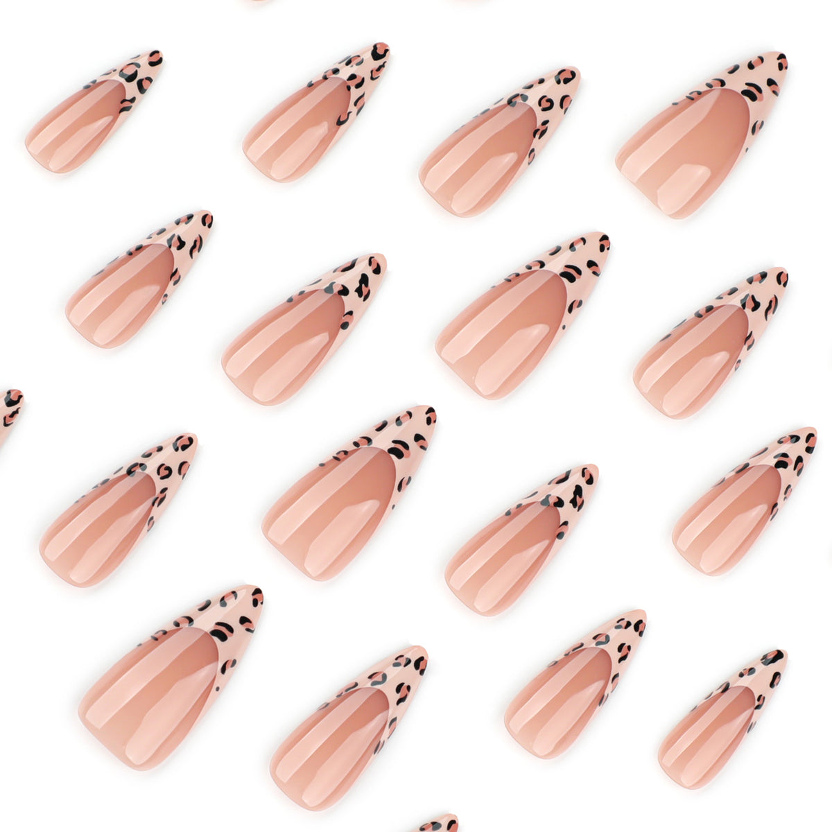 French Leopard Print Press On Nails