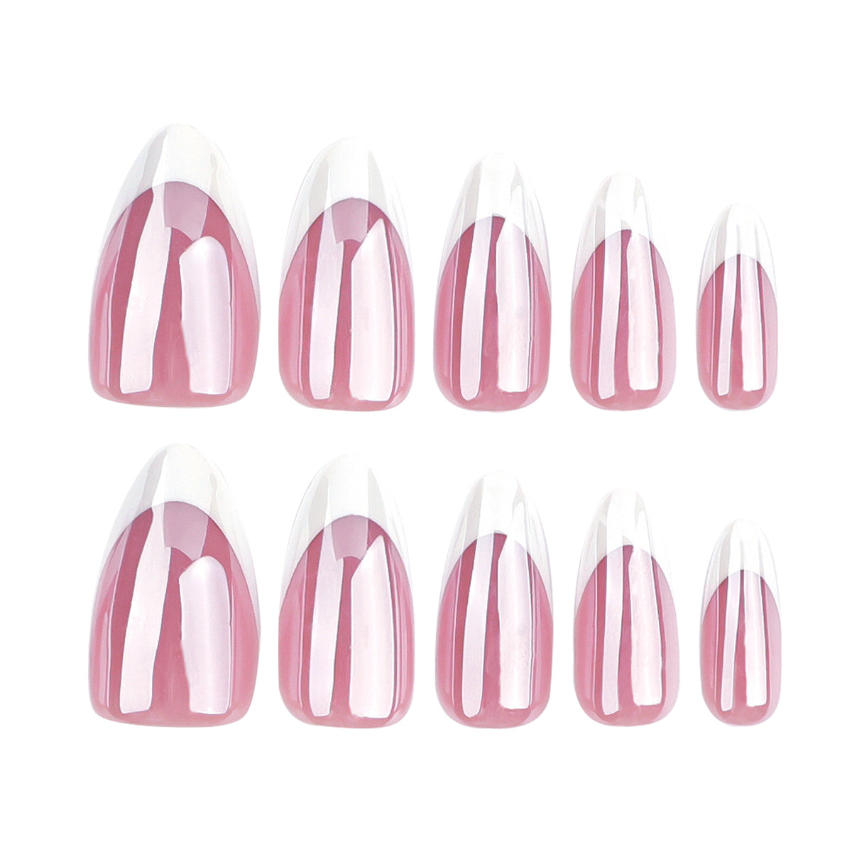 French Chrome Press-On Nails