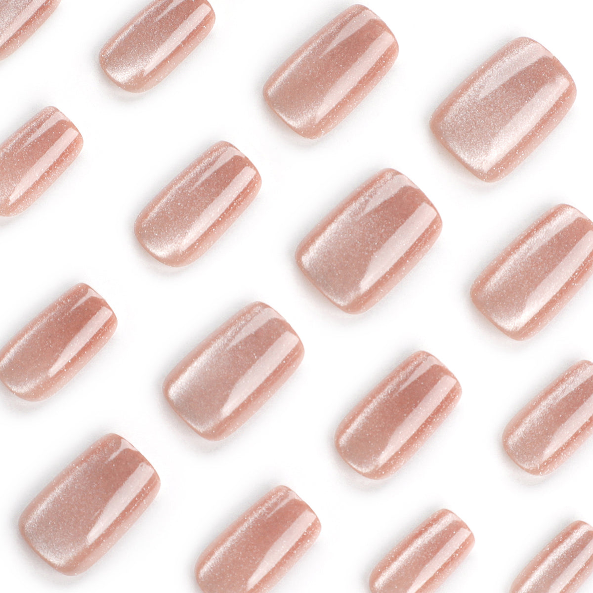 Minimalist Cat-eye Short Ladder Nail Art