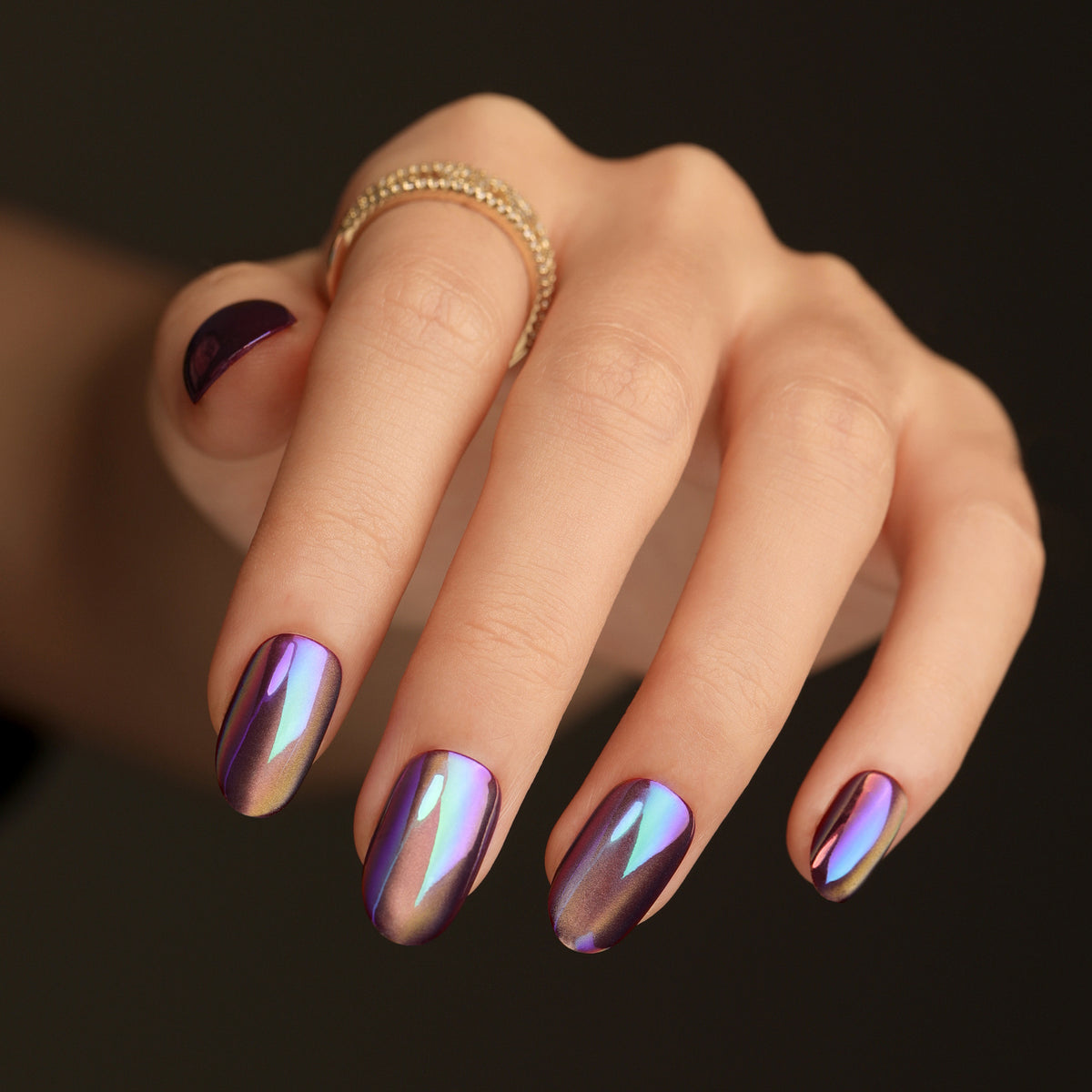 Aurora Cat Eye Press-On Nails