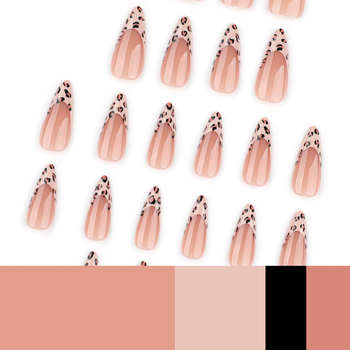 French Leopard Print Press On Nails