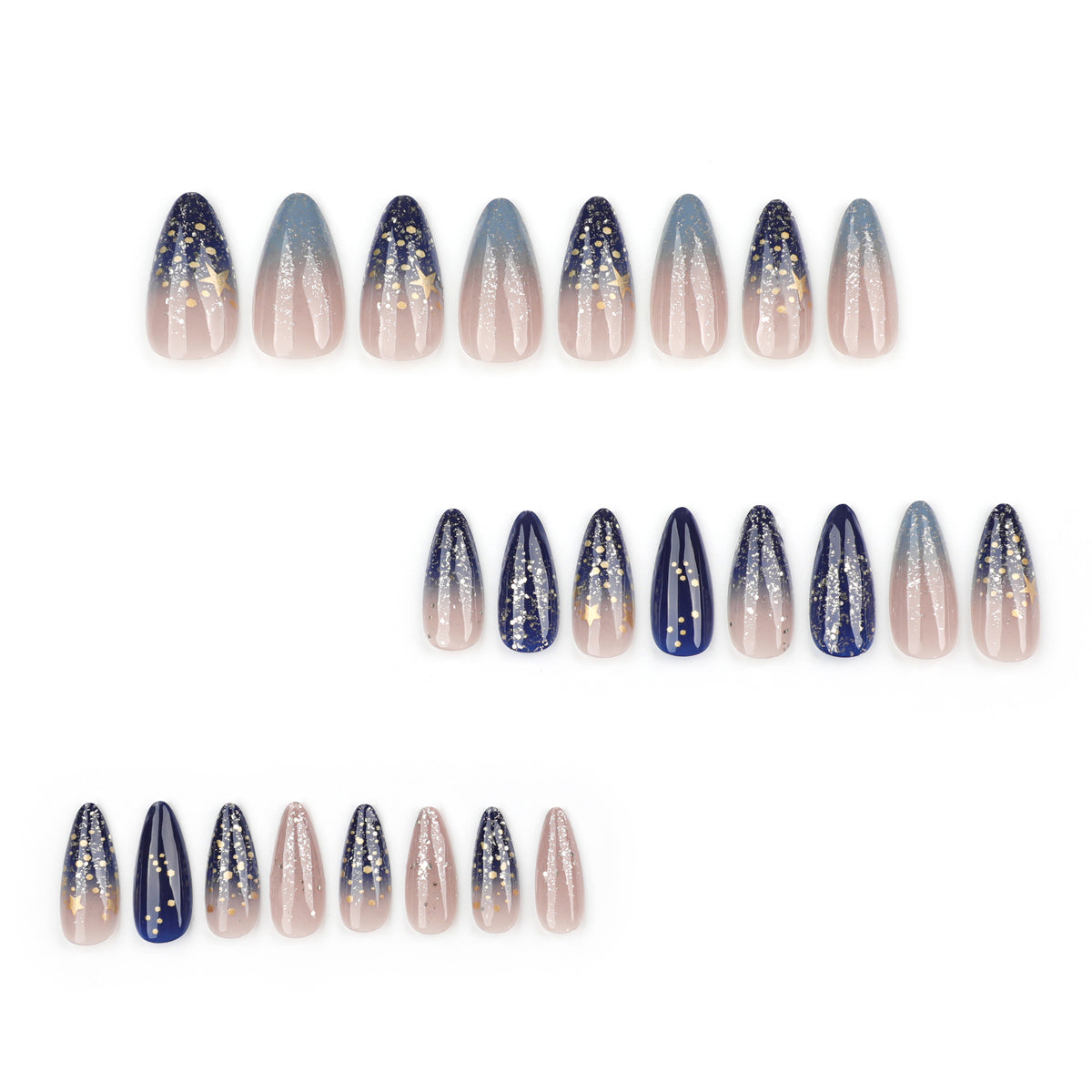 Edgy Galaxy Starry Sky Press-on Nails