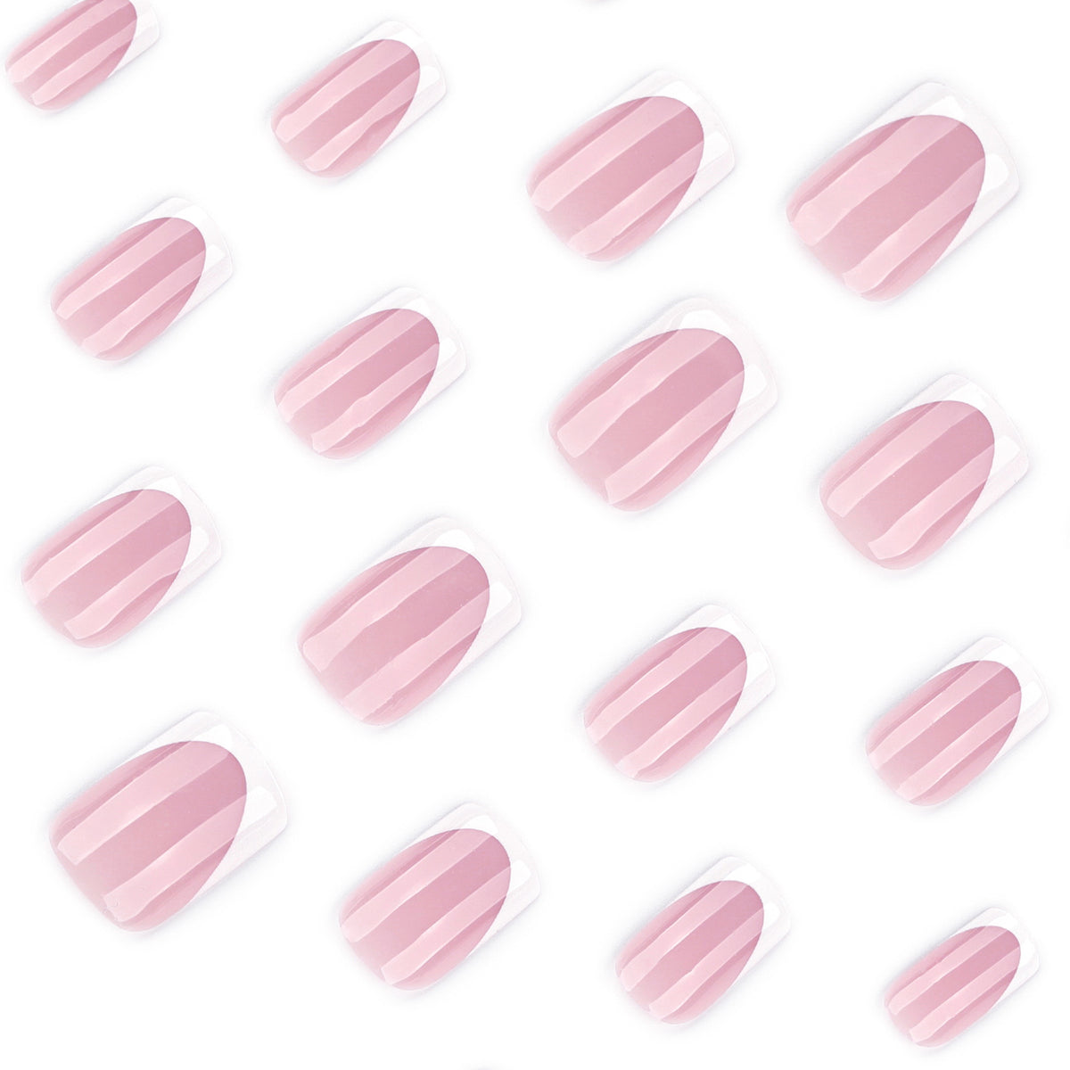 Classic French White Tip Short Square Nail Art