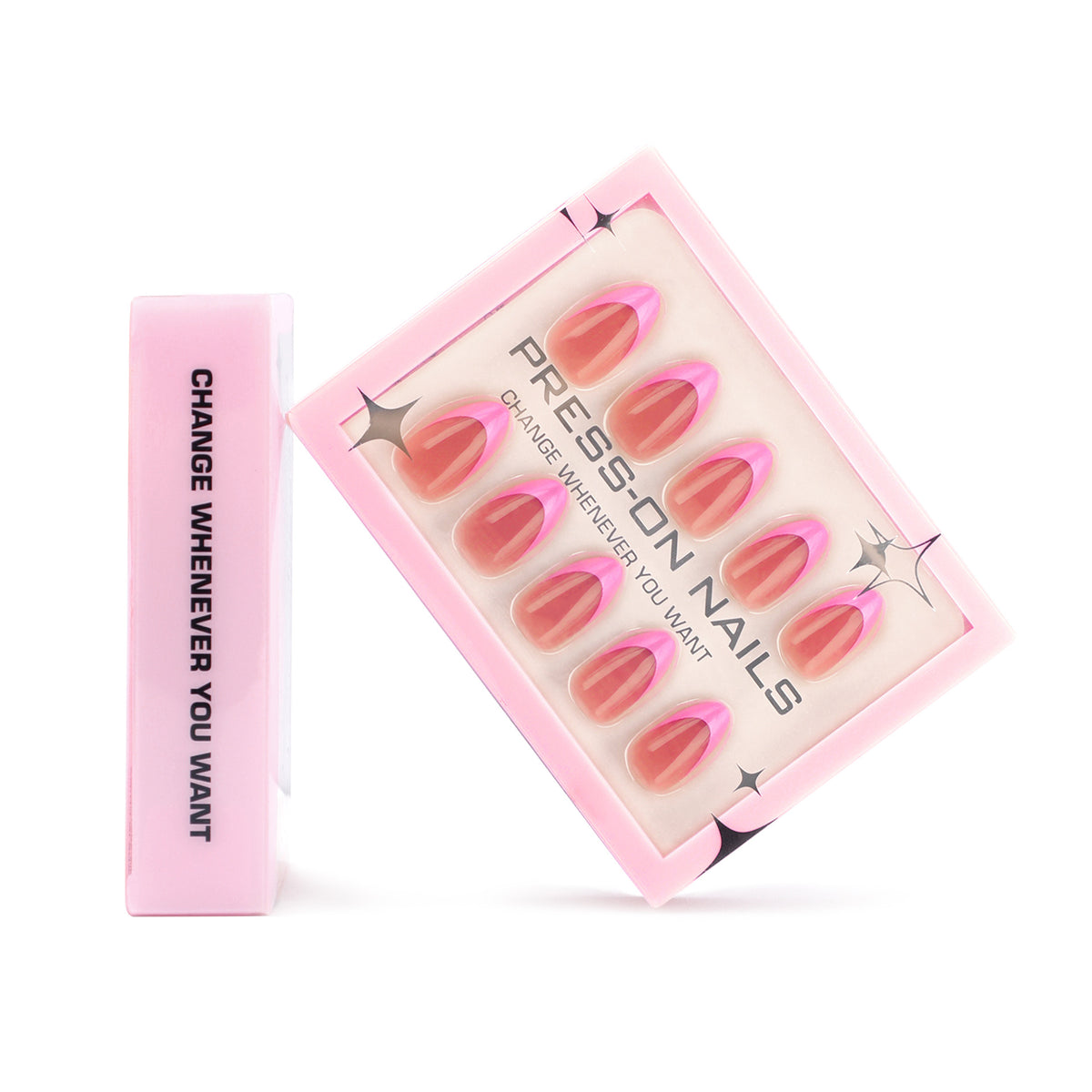 High-End French Pink Press On Nails