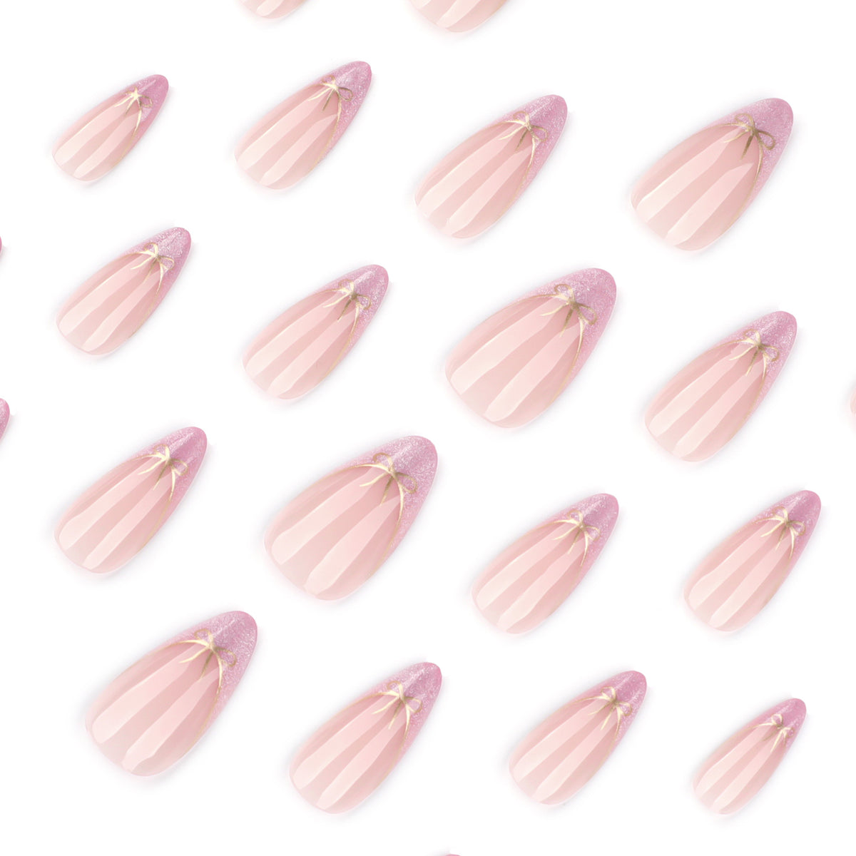 Pink Cat Eye with Glitter Gold Bow